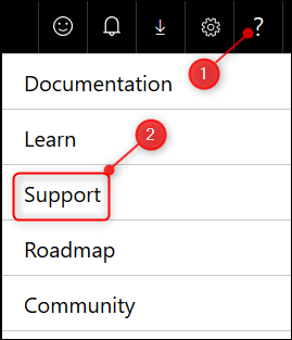 The Support option
