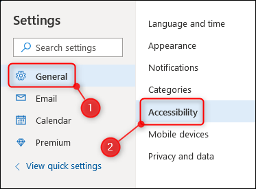 The Accessibility option