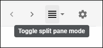 The "Toggle split pane mode" button