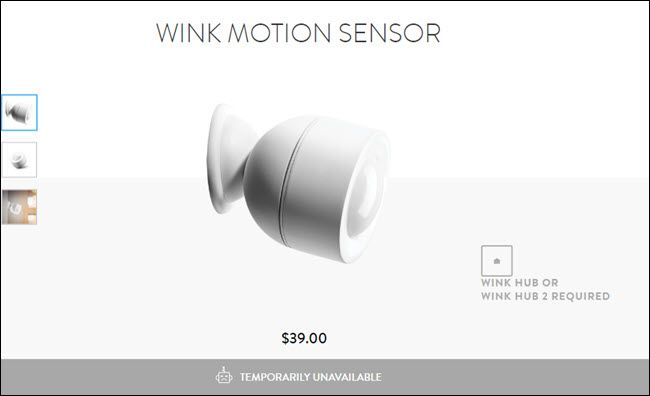 Wink Motion sensor showing as temporarily unavailable