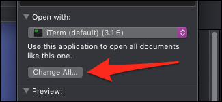 macOS open script with iTerm