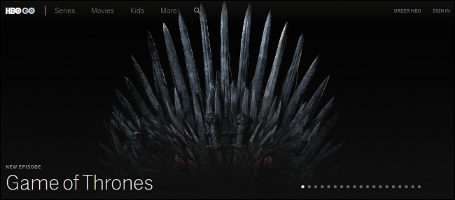 HBO Go sign-in to watch Game of Thrones