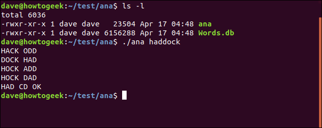 test of ana utility in /test/ana directory