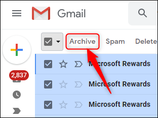 The Gmail Archive button