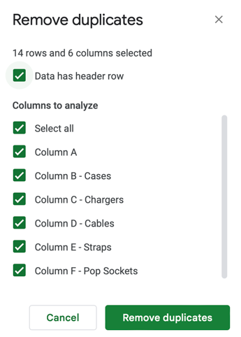 How to Remove Duplicates in Google Sheets
