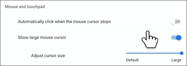 Increase the size of the mouse cursor