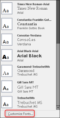 customize fonts