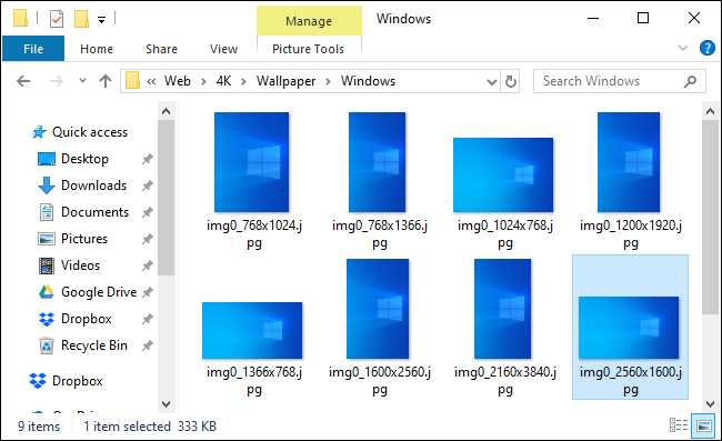 Windows default wallpaper location showing new light wallpaper