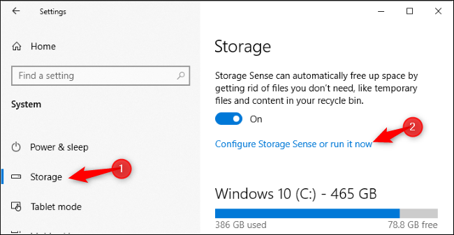 Run Storage Sense now on Windows 10's May 2019 Update