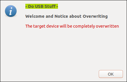 dialog warning of wiping of device