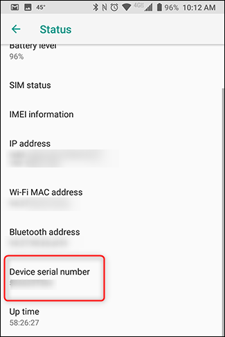 Serial Phone How to Find Your Android Device's Serial Number