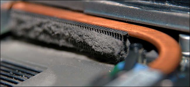 A dusty laptop interior. It's disgusting!