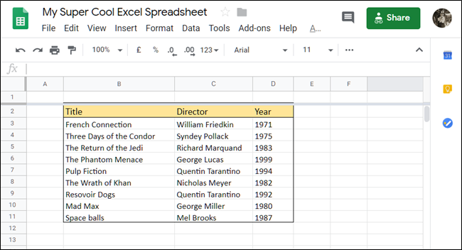 Google Sheets opens the file as soon as it's uploaded