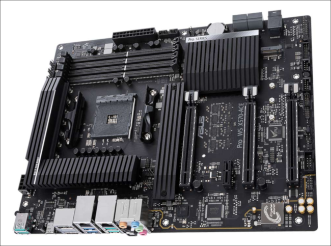 The Asus Pro WS, an X570 motherboard.