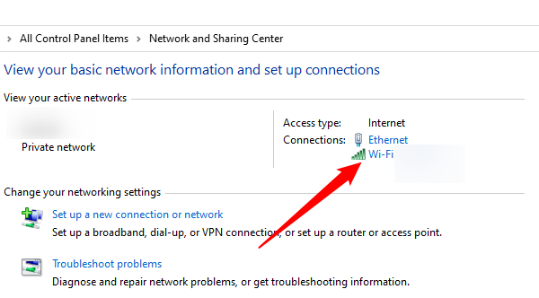 Click &quot;Wi-Fi&quot; next to &quot;Connections:&quot; 