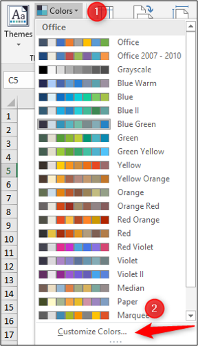 Creating your own colour theme