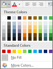 Applying a fill colour from the theme