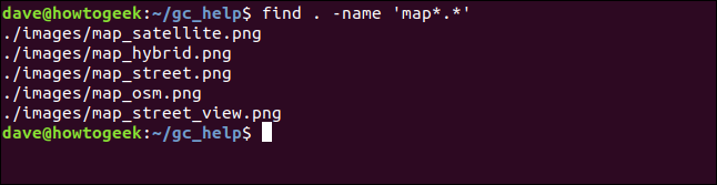 Results from a subdirectory in a terminal window