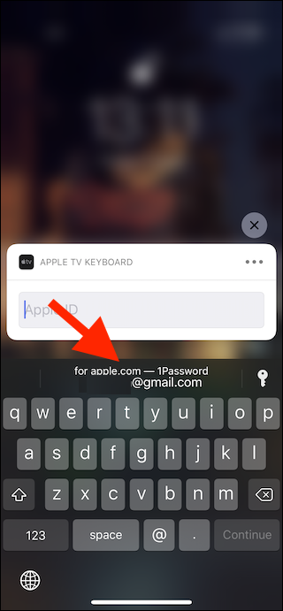 Tap the credentials when they appear in the QuickType bar above the keyboard