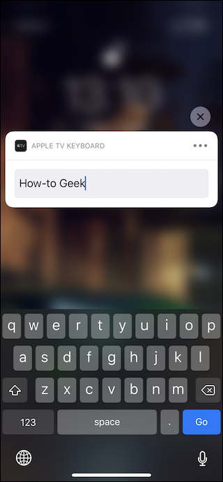 Enter the required text using the on-screen keyboard