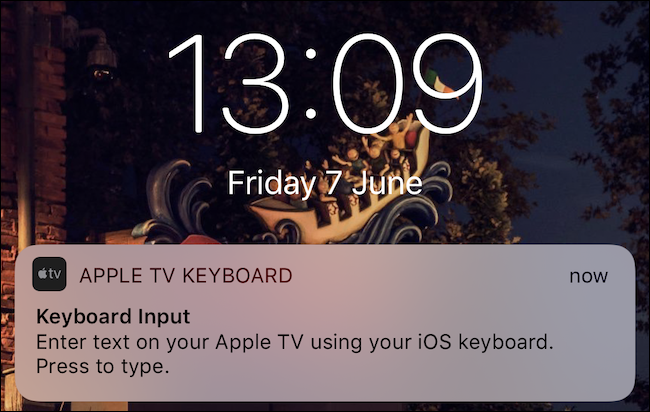 Tap the keyboard notification