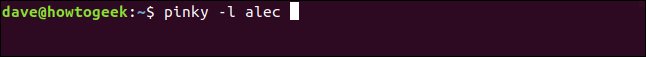 pinky -l alec
