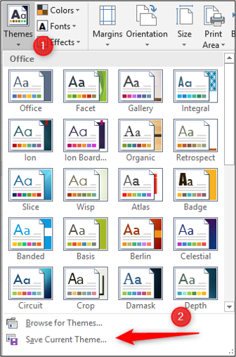 Save the current theme