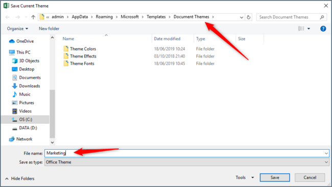 Saving the current theme to the templates folder