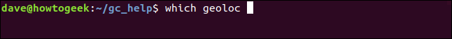 which geoloc in a terminal window
