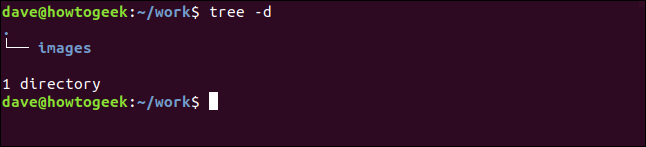 tree -d in a terminal window