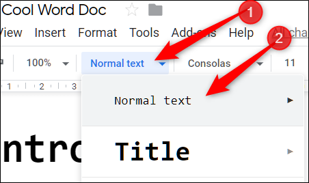 Click the drop-down box and make sure Normal Text is selected.