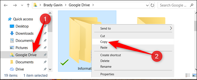 Right-click the folder you want to copy, and then click &quot;Copy.&quot;