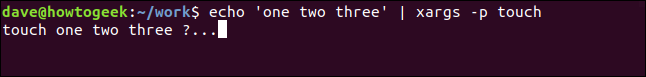 xargs prompting for confirmation in a terminal window