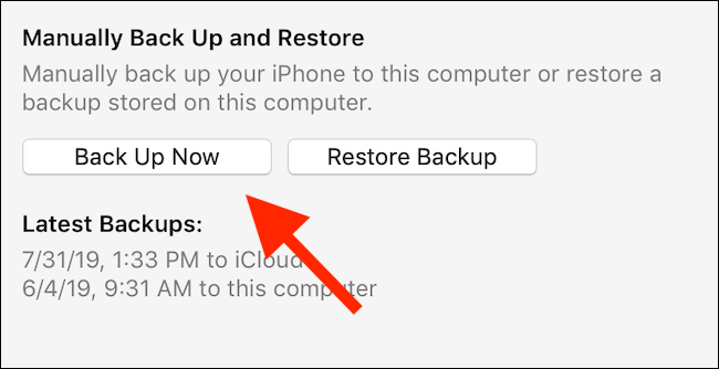 Back Up iPhone or iPad Using iTunes