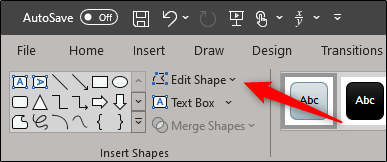 edit shape in insert shape group