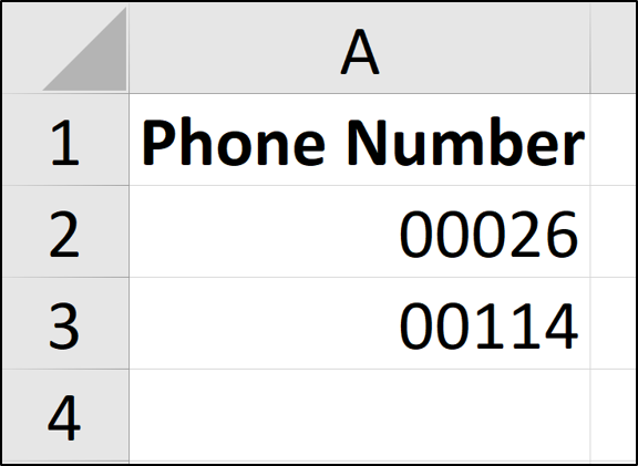 Fixed length number formats