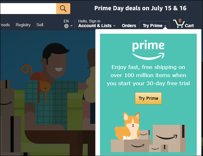 Prime 30-day free trial