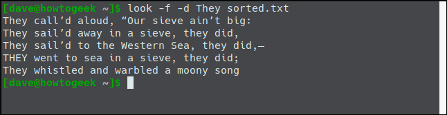 sort -f -d the-jumblies.txt -o sorted.txt in a terminal window