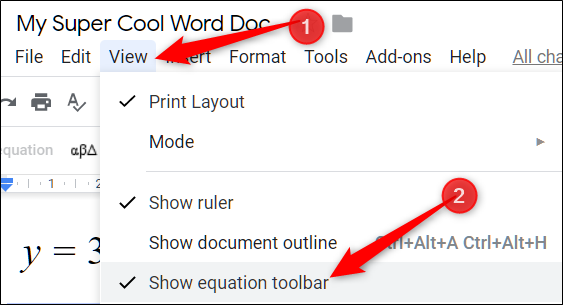 Click View &gt; Show equation toolbar to get rid of the equation editor toolbar.