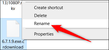 Right-click the file, and then click &quot;Rename.&quot;