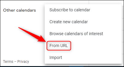 The &quot;From URL&quot; menu option.
