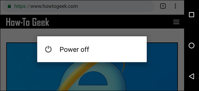 Android Power Off Menu Option