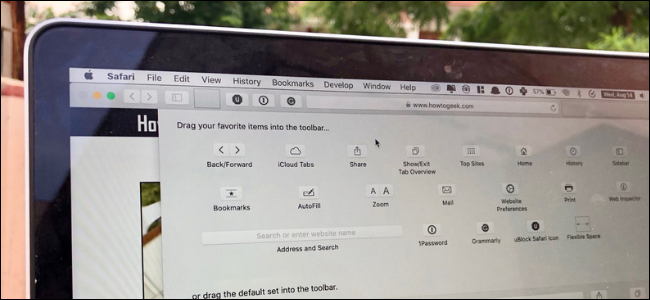 safari toolbar show icon and text