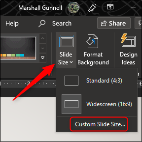 Custom Slide Size