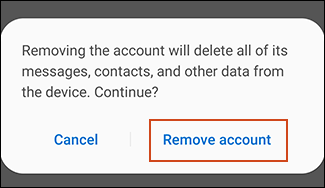 The Final Confirmation to Remove a Google Account