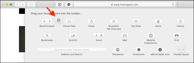 can't customize safari toolbar