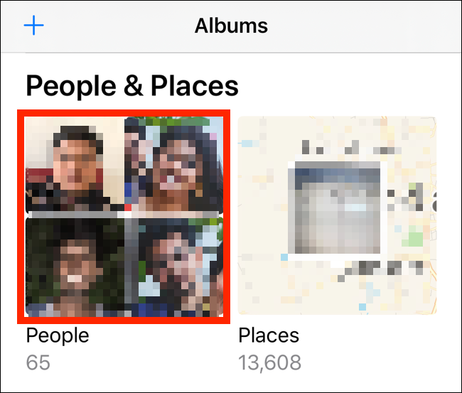 Tap on the People album from the Albums tab
