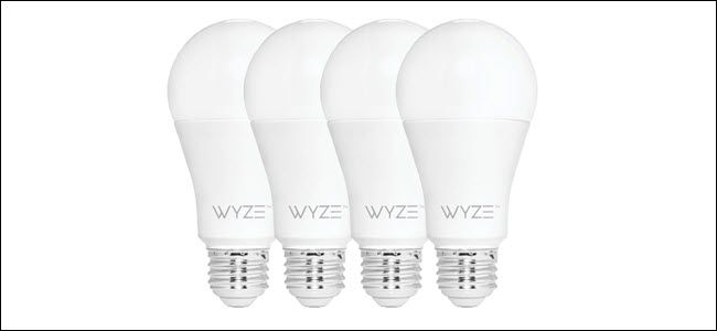 Four Wyze Bulbs in a row.