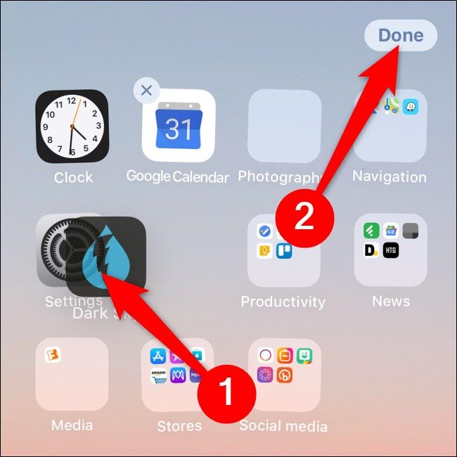 Apple iPhone Create Folder then Click Done