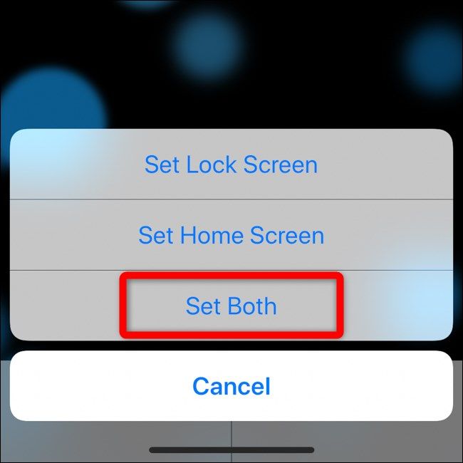 Apple iPhone Set Dynamic Wallpaper on Lockscreen and Homescreen